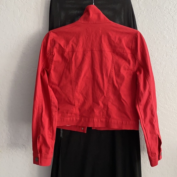 BCBGeneration stretch denim jacket. XXS. American Red. - Picture 2 of 12